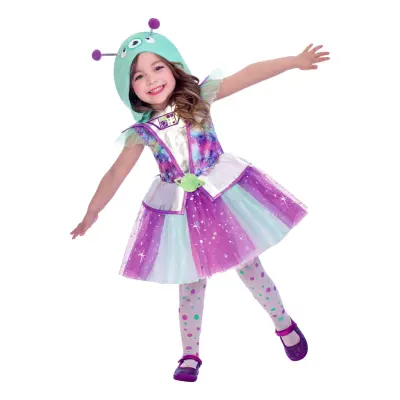 Alien Klänning Barn Maskeraddräkt - Small