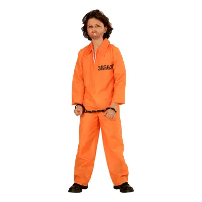 Amerikansk Fånge Barn Maskeraddräkt - Medium