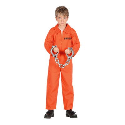 Amerikansk Fånge Barn Maskeraddräkt - Small