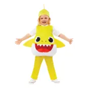 Baby Shark Gul Barn Maskeraddräkt - XX-Small