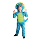 Blå Dinosaurie Barn Maskeraddräkt - Small