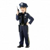 Blå Polis Barn Maskeraddräkt - X-Small