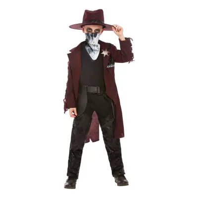 Dödskalle Sheriff Barn Maskeraddräkt - Large