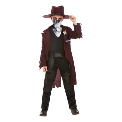 Dödskalle Sheriff Barn Maskeraddräkt - Medium