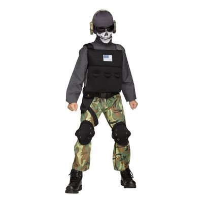 Döskalle Krigare Barn Maskeraddräkt - Large