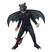 DT2 Toothless Night Fury Barn Maskeraddräkt - Medium