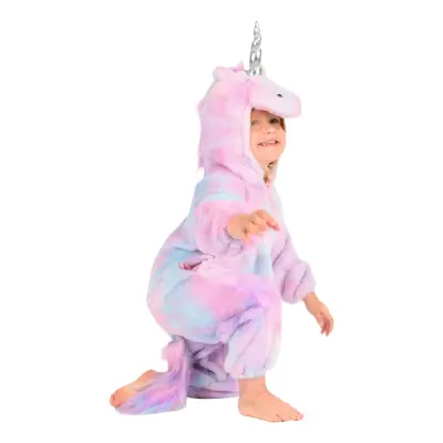 Enhörning Pastell Jumpsuit Barn Maskeraddräkt - One size