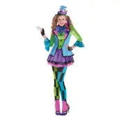 Färgglad Mad Hatter Barn Maskeraddräkt - Medium