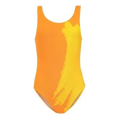 Färgskiftande Baddräkt för Barn Orange/Gul - X-Large