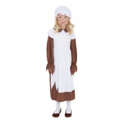 Fattig Viktoriansk Flicka Barn Maskeraddräkt