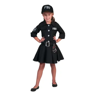 FBI Agent Klänning Barn Maskeraddräkt - Medium