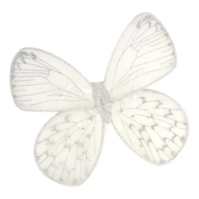 Fjärilsvingar Vit/Silver Barn - One size