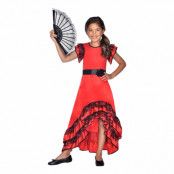 Flamenco Dansare Barn Maskeraddräkt - X-Small