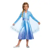 Disney Frost Elsa Travel Deluxe Barn Maskeraddräkt - X-Small