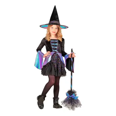 Glittrig Häxa Barn Maskeraddräkt - Small