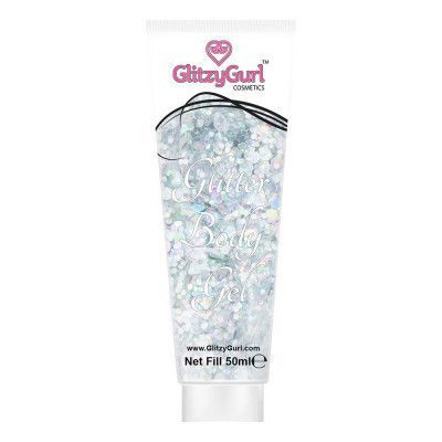 GlitzyGurl Glitter Kroppsgel 50 ml - Silver Storm