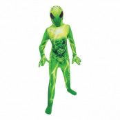 Grön Alien Barn Maskeraddräkt - Small