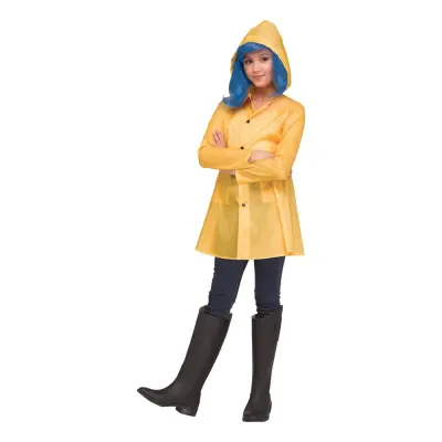 Gul Regnkappa Barn Maskeraddräkt - Large