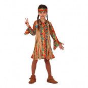 Hippie Barn Maskeraddräkt - 5-6 år