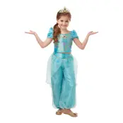 Jasmine Glittrig Barn Maskeraddräkt - Medium
