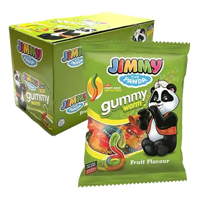 Jimmy the Panda Gummy Worm Storpack - 12-pack