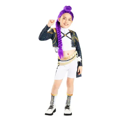 K-pop Demon Hunters™ Rumi Gold Deluxe Barn Maskeraddräkt - Small