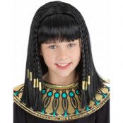 Kleopatra Rastafari Svart och Guld Färgad Paryk för Barn
