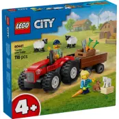 LEGO® City Röd jordbrukstraktor med släp och får 60461