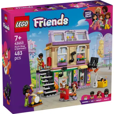 LEGO® Friends Musikaffär&lägenhet 42653 - LEGO -  Leksaksaffären