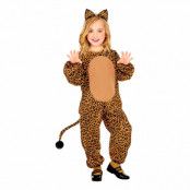 Leopard Jumpsuit Barn Maskeraddräkt - Small