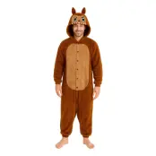 Lulu Monster Brun Onesie Herr Maskeraddräkt - Large