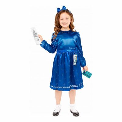 Matilda Classic Blå Klänning Barn Maskeraddräkt - Medium
