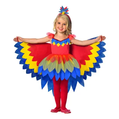 Papegoja Klänning Barn Maskeraddräkt - X-Small