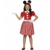 Pinup Minnie Mouse Inspirerad Maskeraddräkt till Barn