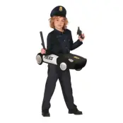 Polis med Bil Barn Maskeraddräkt - Medium