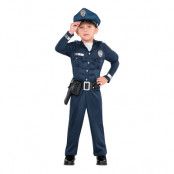Polis med Muskler Barn Maskeraddräkt - Small