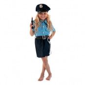 Polisofficer Klänning Barn Maskeraddräkt - Medium