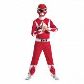 Power Ranger Röd Barn Maskeraddräkt - X-Small