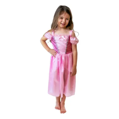 Prinsessa Klänning Rosa Barn Maskeraddräkt - Small