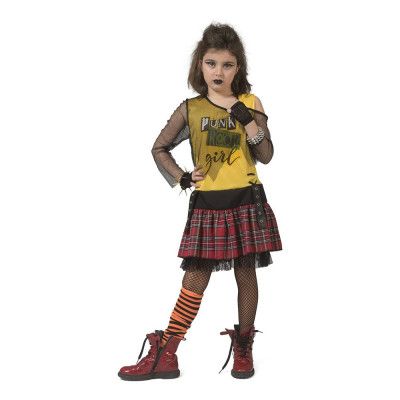 Punkarflicka Barn Maskeraddräkt - Large