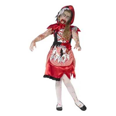 Rödluvan Zombie Barn Maskeraddräkt - Small