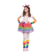 Rainbow Unicorn Barn Maskeraddräkt - Large