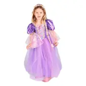 Lila Prinsessklänning Barn Maskeraddräkt - Small
