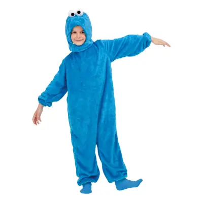 Sesame Street Cookie Monster Barn Maskeraddräkt - Medium