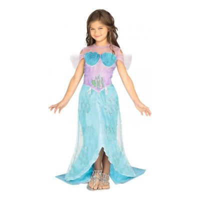 Sjöjungfruprinsessa Barn Maskeraddräkt - Medium