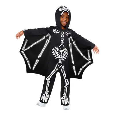 Skelett med Vingar Barn Maskeraddräkt - X-Small