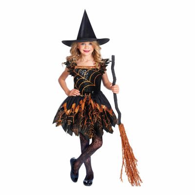 Spöklig Spindelhäxa Barn Maskeraddräkt - Small