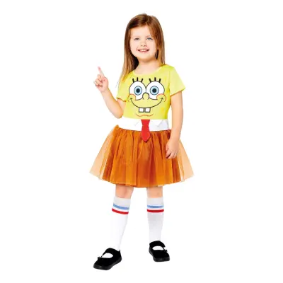 Svampbob Fyrkant Klänning Barn Maskeraddräkt - Large