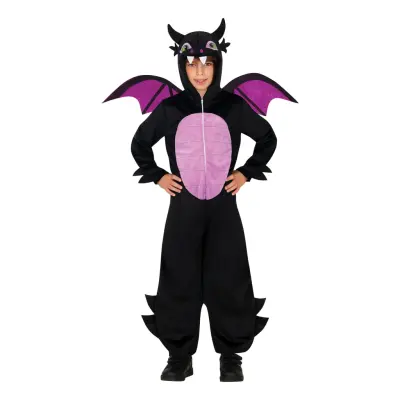 Svart Drake Barn Maskeraddräkt - Medium