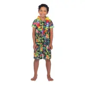 Svart Hawaiiset Barn Maskeraddräkt - Medium